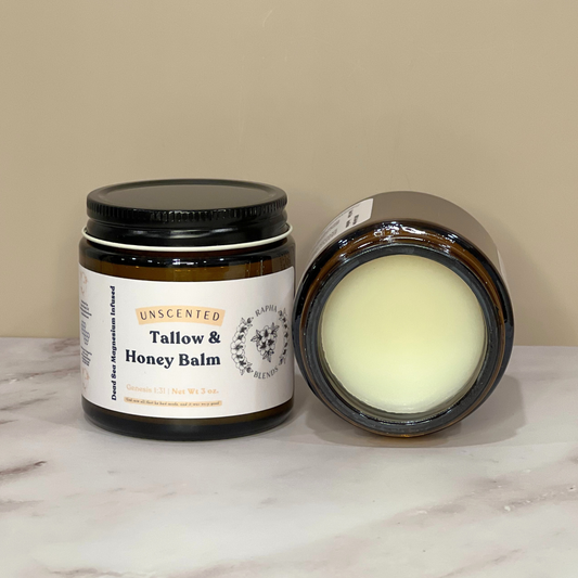 Magnesium Infused Tallow + Honey Balm (4 oz.)